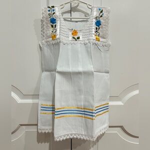 Mexican Girls Dress with Hand Embroidery.